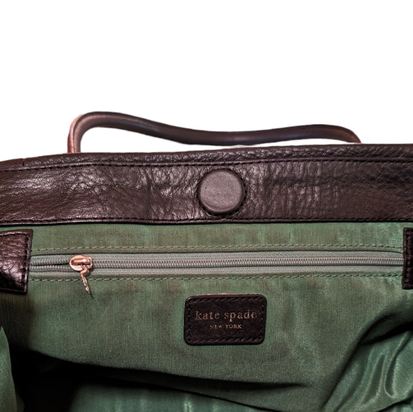 VGUC Kate Spade Black Pebbled Leather Westbury Satchel w/Side Drawstring - Picture 8 of 10